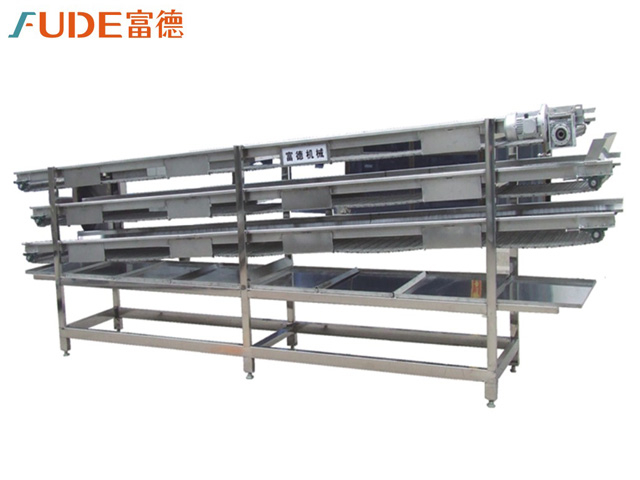 Three-layer cooling conveyor